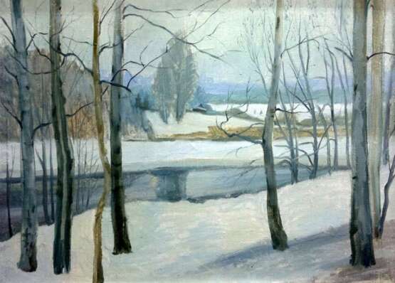 мстера зимой Realism Landscape painting 1990 - photo 1
