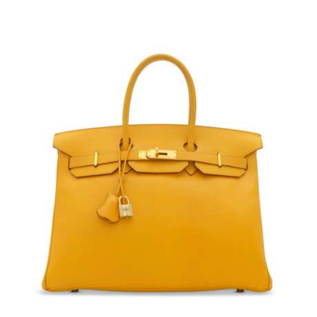 A JAUNE COURCHEVEL LEATHER BIRKIN 35 WITH GOLD HARWARE - photo 1