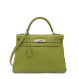 A VERT ANIS TOGO LEATHER RETOURNÉ KELLY 32 WITH PALLADIUM HARDWARE - фото 1