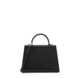 A BLACK CALF BOX LEATHER MICRO MINI KELLY 15 WITH GOLD HARDWARE - Foto 3