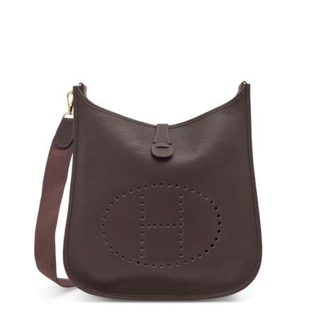 A MARRON FONCÉ NEGONDA LEATHER ÉVELYNE I WITH GOLD HARDWARE - Foto 1