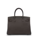 AN ÉBÈNE TOGO LEATHER BIRKIN 30 WITH GOLD HARDWARE - фото 3