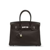 A MARRON FONCÉ TOGO LEATHER BIRKIN 30 WITH PALLADIUM HARDWARE - фото 1