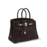 A MARRON FONCÉ TOGO LEATHER BIRKIN 30 WITH PALLADIUM HARDWARE - photo 2