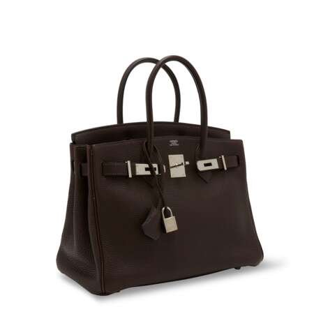 A MARRON FONCÉ TOGO LEATHER BIRKIN 30 WITH PALLADIUM HARDWARE - photo 2