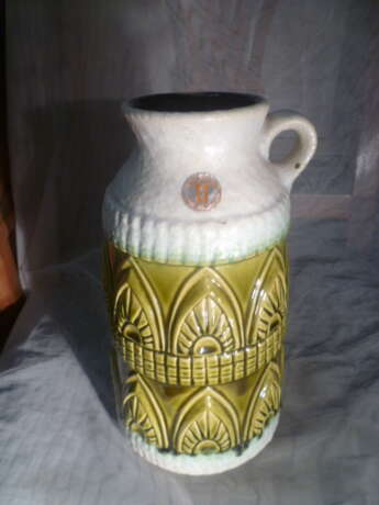 Überlacker Vintage Vase Überlacker Studiokeramik Rockabilly Ära 50 Mid Century 50s Германия 1950-66 г. - фото 1