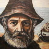 Портрет бородатого рыбака Carton Pinceau Non déterminé Portrait Russie 2000 - photo 1