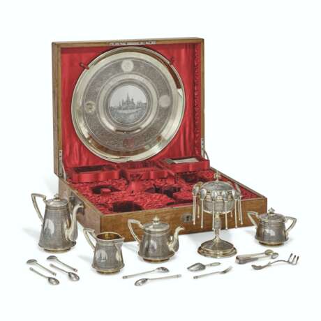 A SILVER-GILT AND NIELLO TEA AND COFFEE SERVICE - photo 1