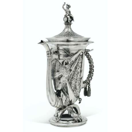 AN UNUSUAL AND RARE SILVER TROMPE L`OEIL EWER - photo 1