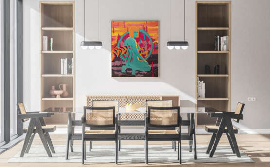 Gemälde „RÖRICHS TOR“, Leinwand auf dem Hilfsrahmen, Acryl auf Leinwand, Expressionismus, фигуративная абстракция, Russland, 2021 - Foto 4
