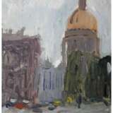 Saint Petersburg Картон масло Oil painting Impressionism Architectural landscape Russia 2021 - photo 1