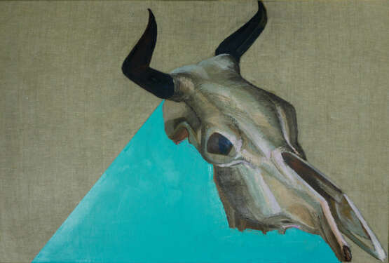 Painting “Cow skull”, Якимова Нина, Canvas, Oil, 20th Century Realism, Landscape painting, Russia, 2021 - photo 1