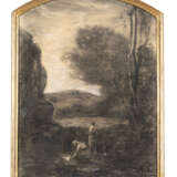 "Donne al fiume" | disegno a biacca e carboncino su carta (cm 44,5x33,5) | Siglato in basso a destra | In cornice - photo 2