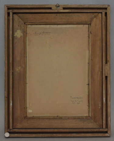 "Il rammendo" 1887 | acquerello su cartoncino (cm 40x27) | Firmato in basso a sinistra, datato in basso a destra | Al retro: firmato | In cornice - Foto 3