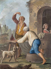 "Maccaronaro" 1799 | tempera su cartone (cm 19,5x14,5) | Firmato e datato in basso a destra | In cornice | | Provenienza | Christie's Roma, giugno 2005