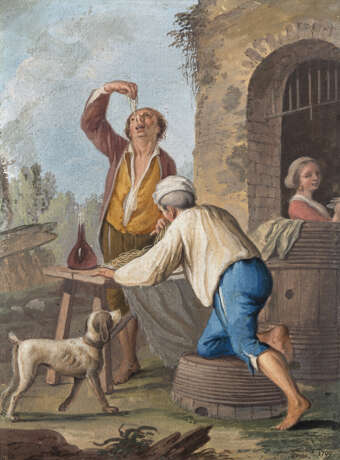 "Maccaronaro" 1799 | tempera su cartone (cm 19,5x14,5) | Firmato e datato in basso a destra | In cornice | | Provenienza | Christie's Roma, giugno 2005 - Foto 1