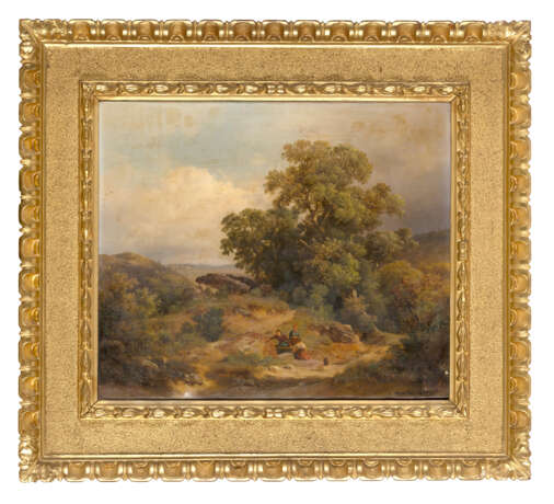 "Motivo del Valdarno presso Gaville" 1870 | olio su tela (cm 36x43,5) | Firmato e datato in basso a destra | Al retro: cartiglio con titolo | In cornice | (difetti) - фото 2