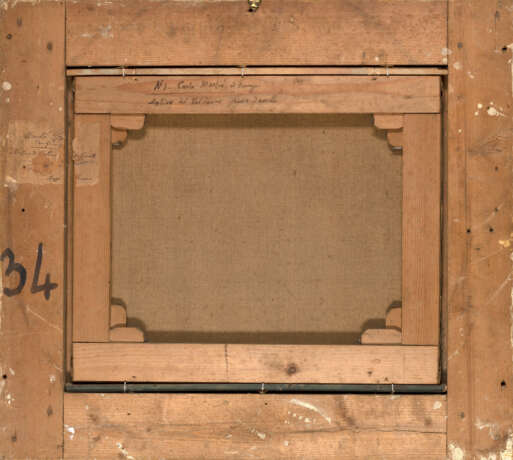 "Motivo del Valdarno presso Gaville" 1870 | olio su tela (cm 36x43,5) | Firmato e datato in basso a destra | Al retro: cartiglio con titolo | In cornice | (difetti) - фото 6