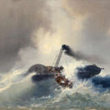 "Salvataggio in mare" | olio su cartone (cm 29,5x39,5) | Firmato al retro | In cornice | (difetti) - photo 1