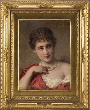 "La collana di perle" 1903 | olio su tela (cm 26x20) | Firmato e datato in alto a destra | In cornice - фото 2