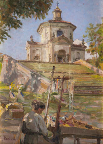 "La XIV Cappella del Sacro Monte di Varese" | olio su compensato (cm 25x18) | Firmato in basso a sinistra | In cornice - фото 1