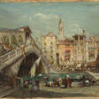 "Ponte di Rialto" | olio su tela applicata a compensato (cm 27x32) | Firmato in basso a destra | In cornice - Auction archive