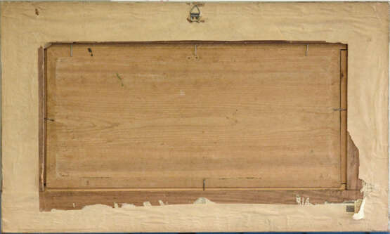 "Il cortile" '99 | olio su tavola (cm 29x59) | Firmato e datato in basso a sinistra | In cornice - Foto 3