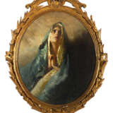 "Madonna in preghiera" | olio su tela ovale (cm 100x86) | Firmato in basso a destra | In cornice | (difetti) - photo 1