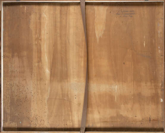 "L'osteria rosa dopo il temporale" | olio su compensato (cm 80x100) | Firmato in basso a destra | Al retro: titolato e firmato | In cornice | (difetti) - photo 2