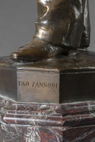 "Agostino Zorzi" | scultura in bronzo (h cm 65) poggiante su base in marmo | Firmata alla base | (difetti) - Foto 2