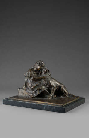 "L'amico fedele" | scultura in bronzo (h cm 15) poggiante su base in marmo | Firmata alla base | | Provenienza | Milano, Eredità Bernasconi - Foto 1