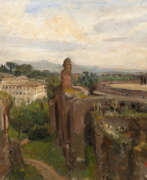Donato Frisia. "Scorcio romano" '15 | olio su tela (cm 38x46) | Firmato e datato in basso a destra | In cornice
