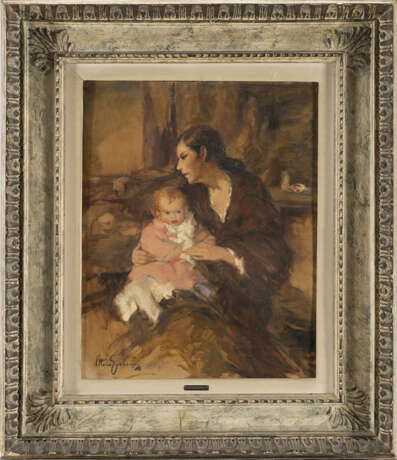"Mammina" | olio su tela (cm 50x40) | Firmato in basso a sinistra | In cornice - Foto 2