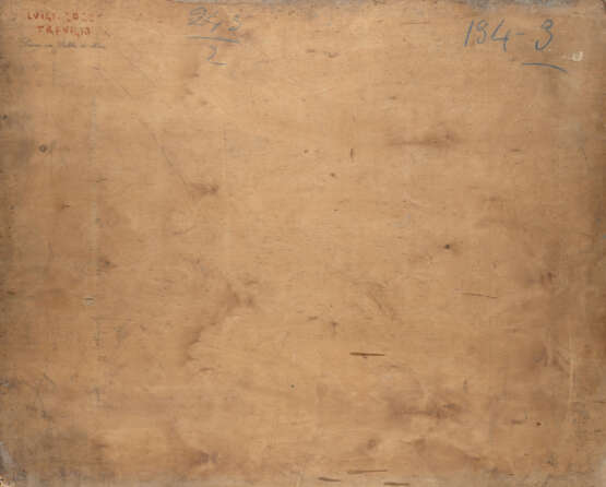 "Case in Val di Non" | olio su compensato (cm 97x121) | Firmato in basso a sinistra | Al retro: titolato e firmato | (difetti) - photo 2