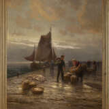 "Trieste, pescatori al Molo Audace" | olio su tela (cm 67x54) | Firmato in basso a sinistra | Al retro: cartiglio | In cornice | | Provenienza | Galleria Michelazzi, Trieste - photo 2