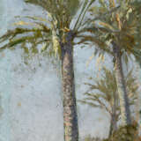 "Palme" | olio su tavola (cm 21,5x13) | Firmato in basso a sinistra | Al retro: timbro | In cornice | | Provenienza | Raccolta Giosi, Napoli - Foto 1