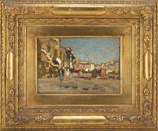 "Fondamenta a Venezia" | olio su tavola (cm 15x23) | Al retro: autentica della moglie Emilia Ciardi | In cornice - Foto 2