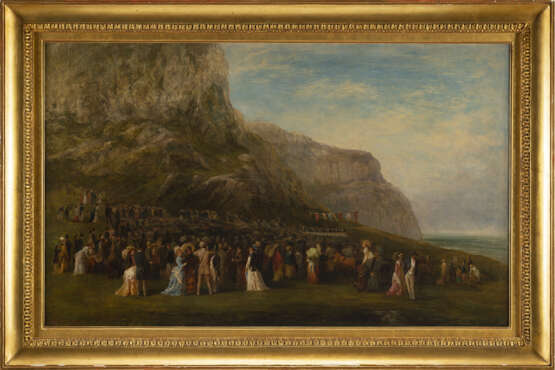 "Sulla spiaggia" 1879 | olio su tela (cm 66x108) | Firmato e datato in basso a sinistra | In cornice - photo 2