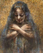 Luigi Conconi. "Madonnina" | olio su tela (cm 74x53) | Tracce di firma in basso a destra | In cornice