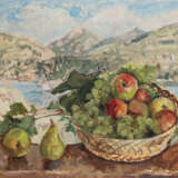 "Composizione con cesta di frutta" 1940 | olio su tela (cm 50x60) | Firmato e datato a sinistra | In cornice - Foto 1