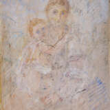 "Maternità" 1959 | olio su compensato (cm 25x20) | Firmato e datato in basso a destra | Al retro: studio per "Crocefissione"; firmato in basso a destra | In cornice - photo 1