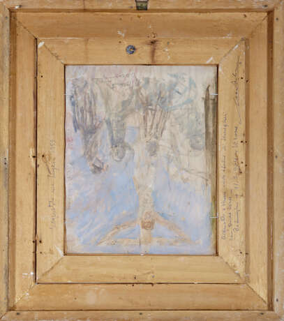 "Maternità" 1959 | olio su compensato (cm 25x20) | Firmato e datato in basso a destra | Al retro: studio per "Crocefissione"; firmato in basso a destra | In cornice - photo 3