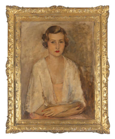 "Ritratto femminile" 1934 | olio su tela (cm 80x60) | Firmato e datato a destra | In cornice | (difetti) - Foto 2