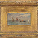"Barche in laguna" | olio su cartone (cm 8,5x16) | Al retro: firmato | In cornice - фото 2