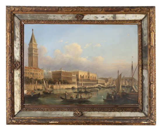 (Attribuito) | | "Venezia, bacino di San Marco" | olio su tela (cm 53,5x74) | Al retro: iscrizione | In cornice | | Provenienza | Conte Archinto, Milano - фото 2
