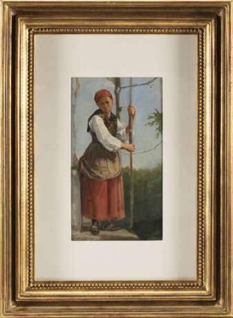 "La contadina" 1860 | olio su carta (cm 32x22,5) | Al retro: firmato e datato | In cornice - photo 2