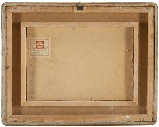 "Il parco" | olio su tela applicata a cartone (cm 23,5x34) | Firmato in basso a destra | Al retro: cartiglio | In cornice | | Provenienza | Galleria Guglielmi, Milano - photo 3