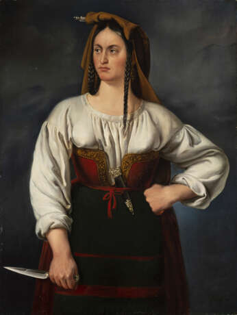 "La brigantessa" 1835 | olio su tela (cm 100x75) | Firmato e datato in basso a destra | In cornice | (difetti) - фото 1