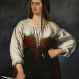 "La brigantessa" 1835 | olio su tela (cm 100x75) | Firmato e datato in basso a destra | In cornice | (difetti) - Foto 1