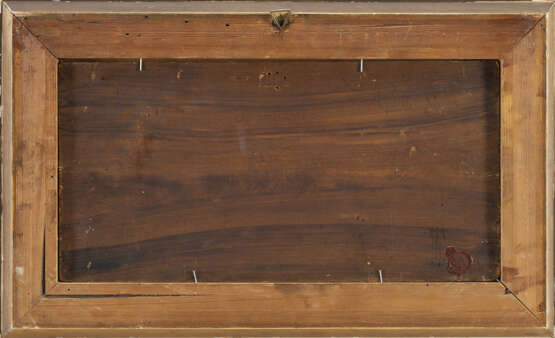 "Paesaggio lacustre" | olio su tavola (cm 20x40) | Firmato in basso a destra | Al retro: siglato; timbro in ceralacca | In cornice - фото 3